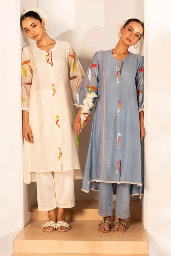 Ziva Mul Chanderi Co-ord Set