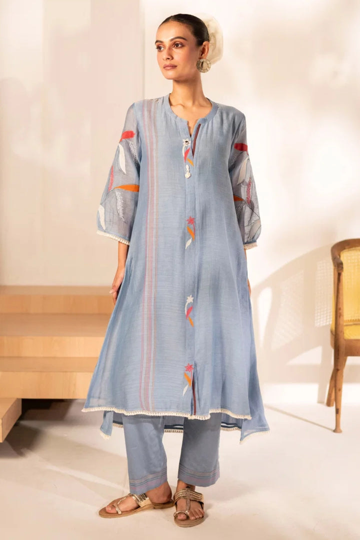 Ziva Mul Chanderi Co-ord Set