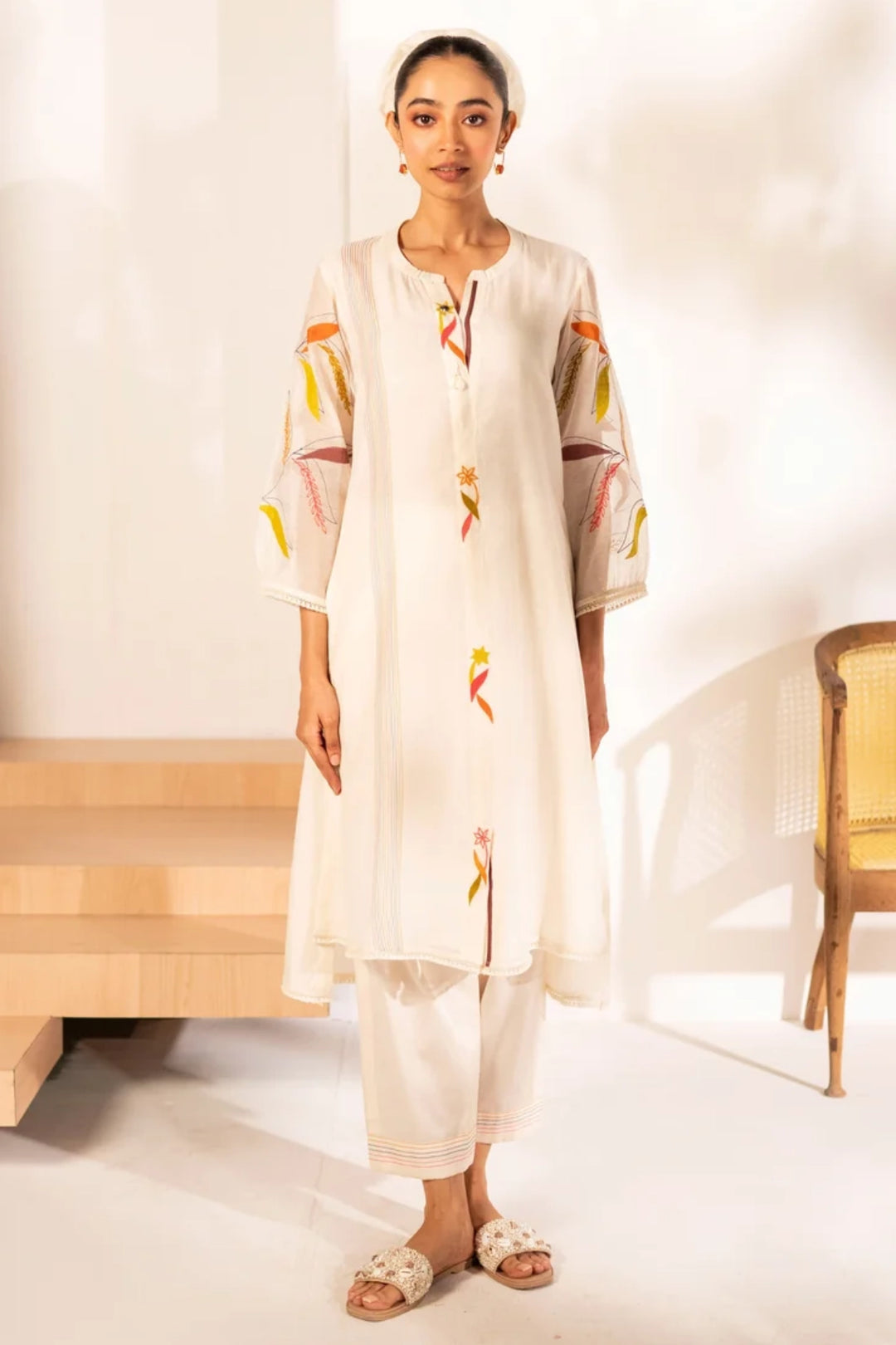 Ziva Mul Chanderi Co-ord Set