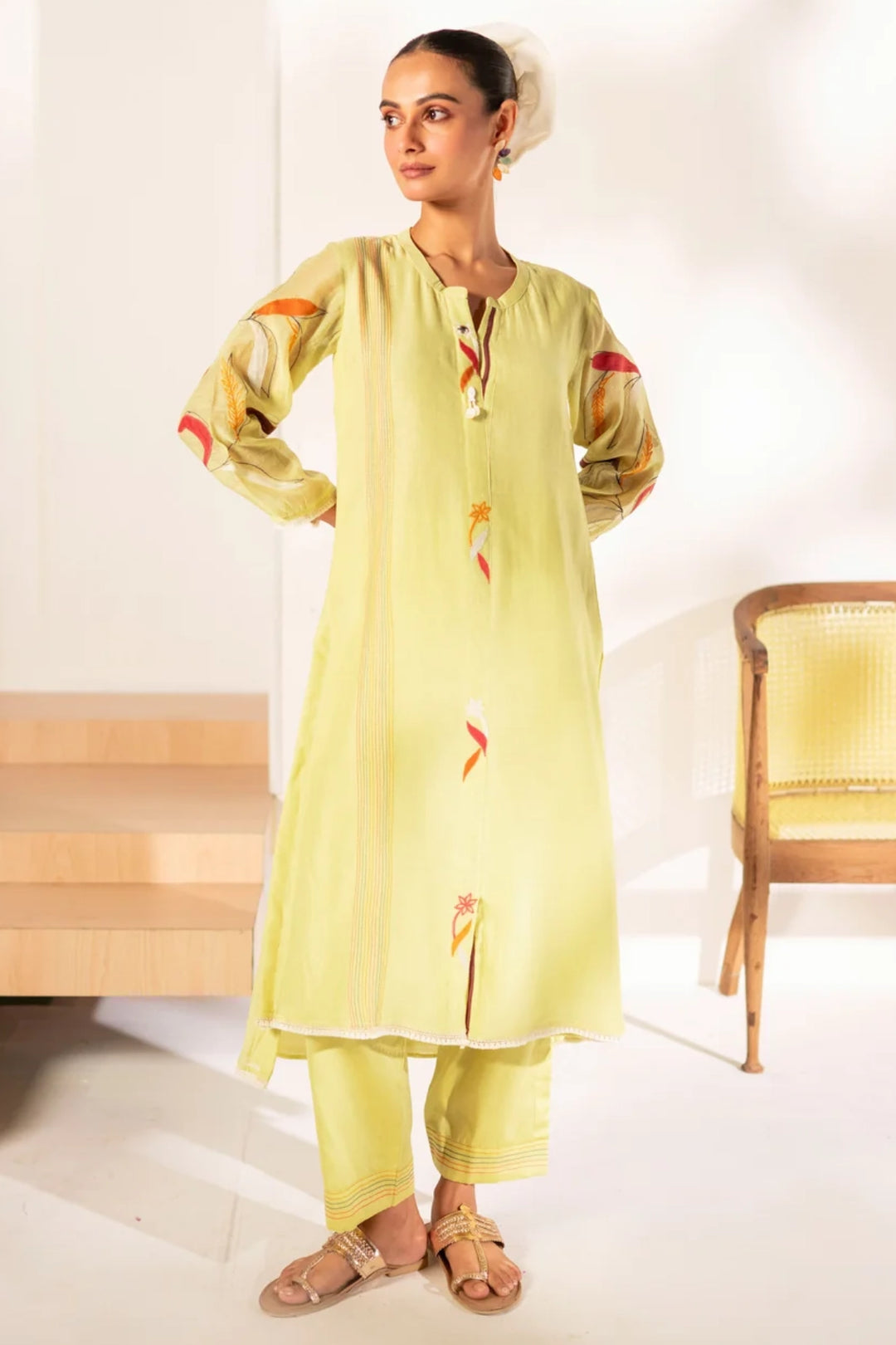 Ziva Mul Chanderi Co-ord Set