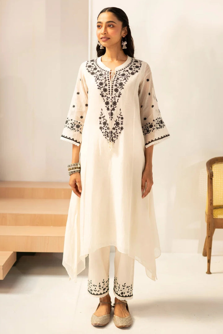 Alaya Mul Chanderi A-line Kurta Set