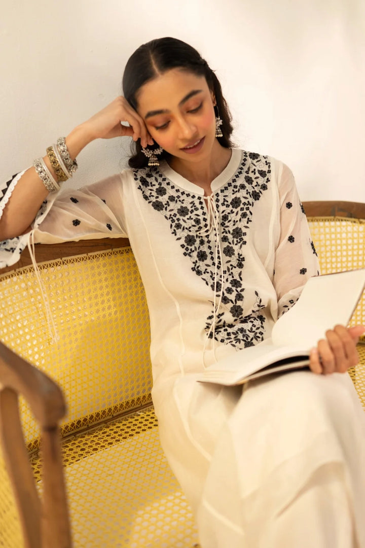 Alaya Mul Chanderi A-line Kurta Set