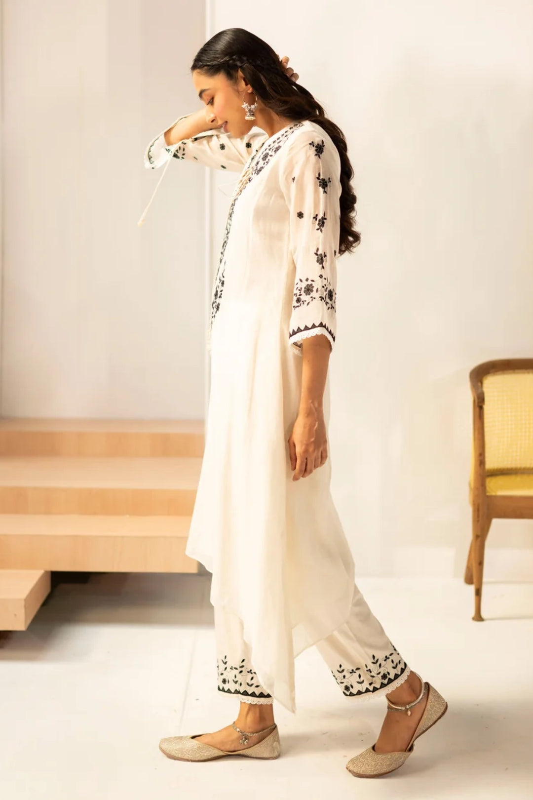 Alaya Mul Chanderi A-line Kurta Set