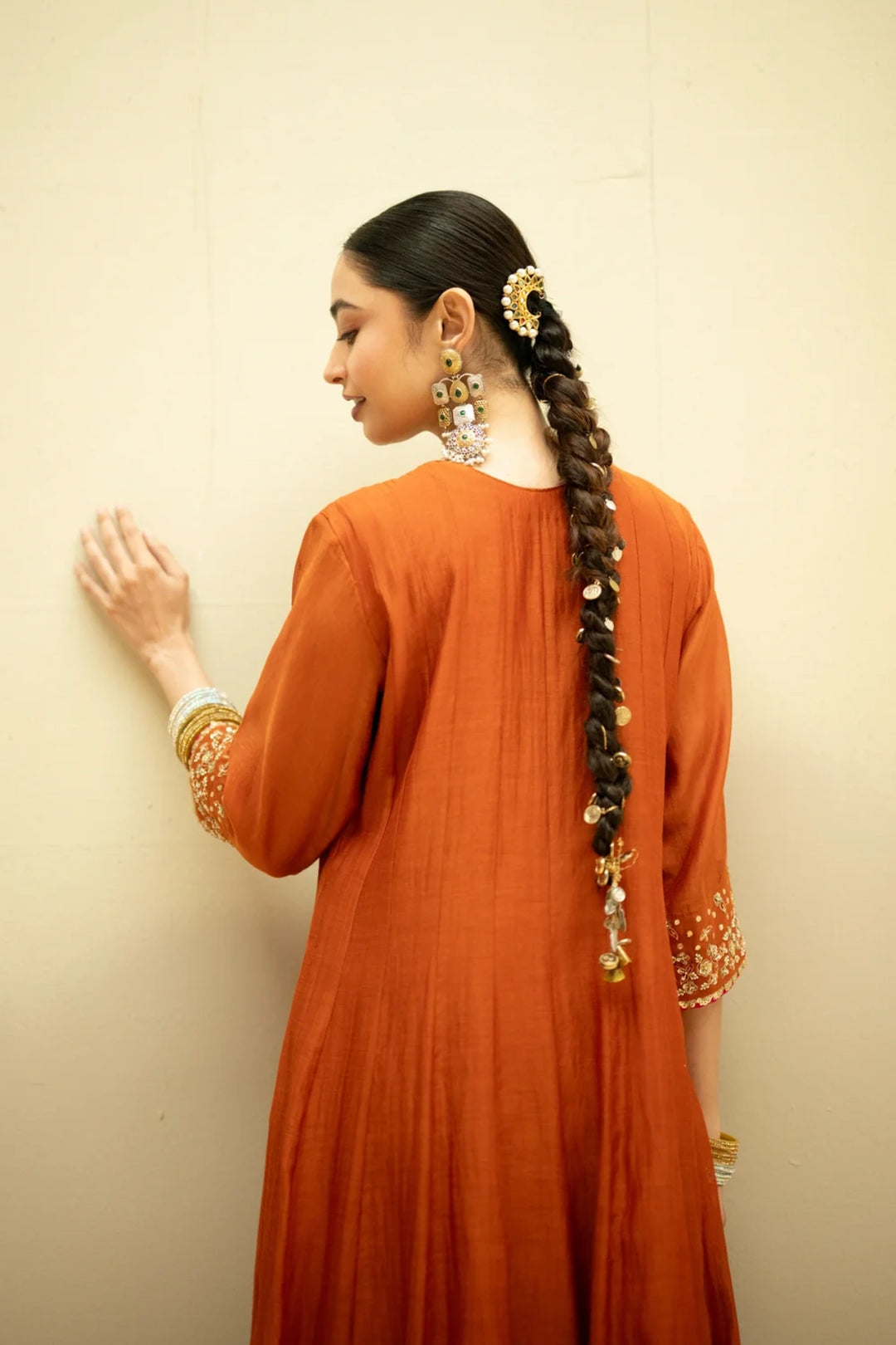 Taarini Mul Chanderi Anarkali Set