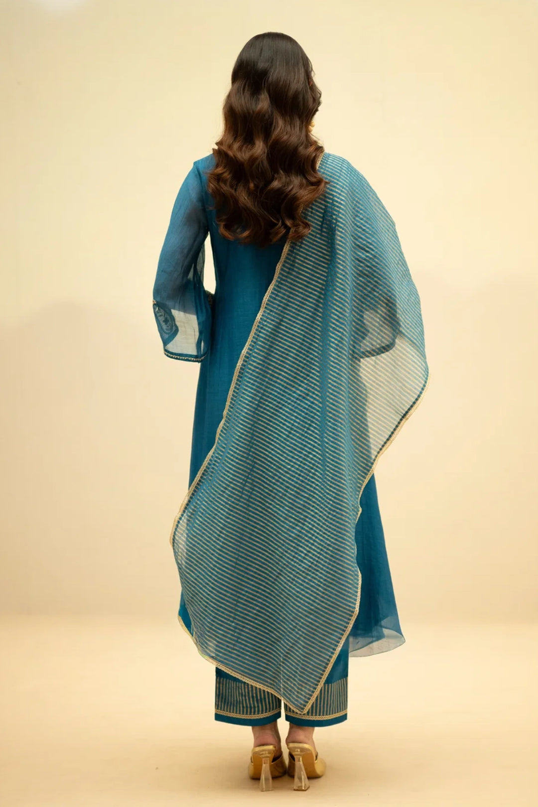 Chandini Mul Chanderi Aline Kurta Set