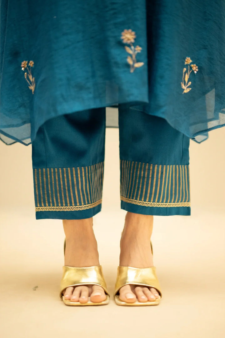 Chandini Mul Chanderi Aline Kurta Set