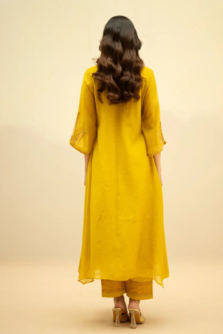 Chandini Mul Chanderi Aline Kurta Set