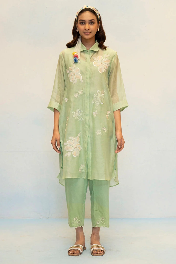Zara Mul Chanderi Co-ord Set