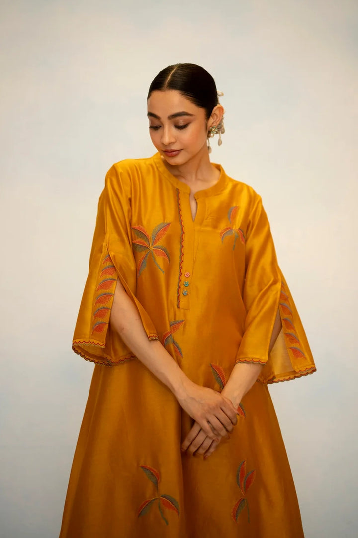 Saba Silk Chanderi Aline Kurta Set