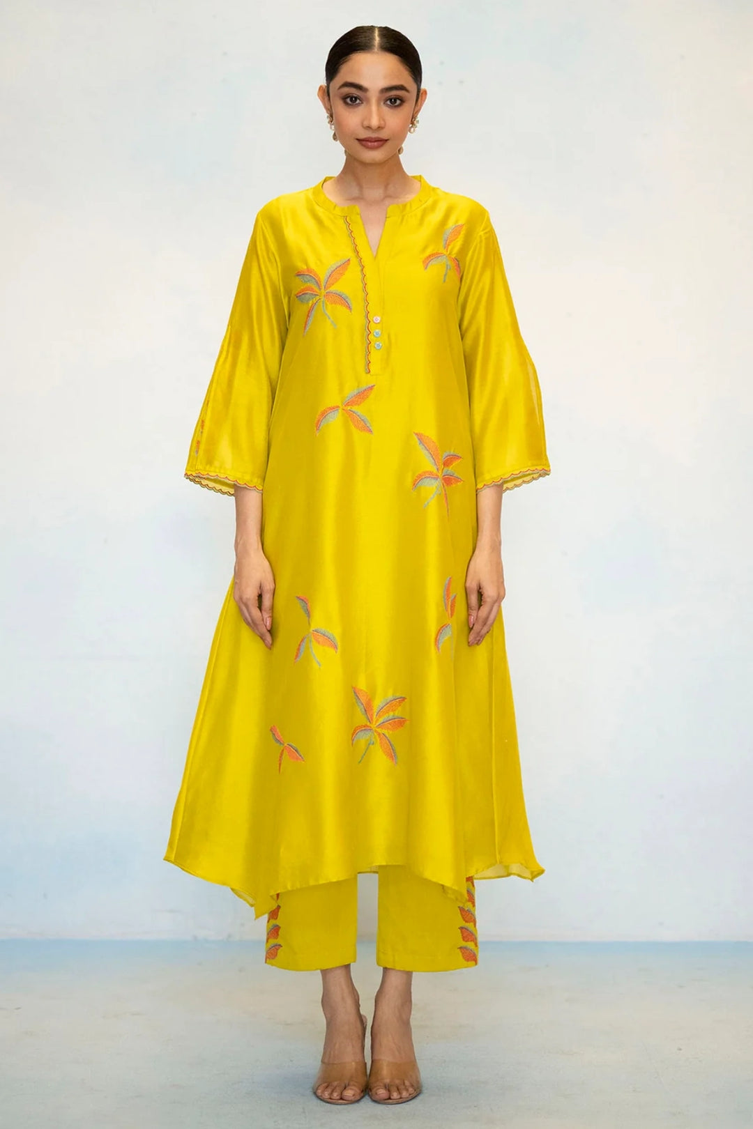 Saba Silk Chanderi Aline Kurta Set