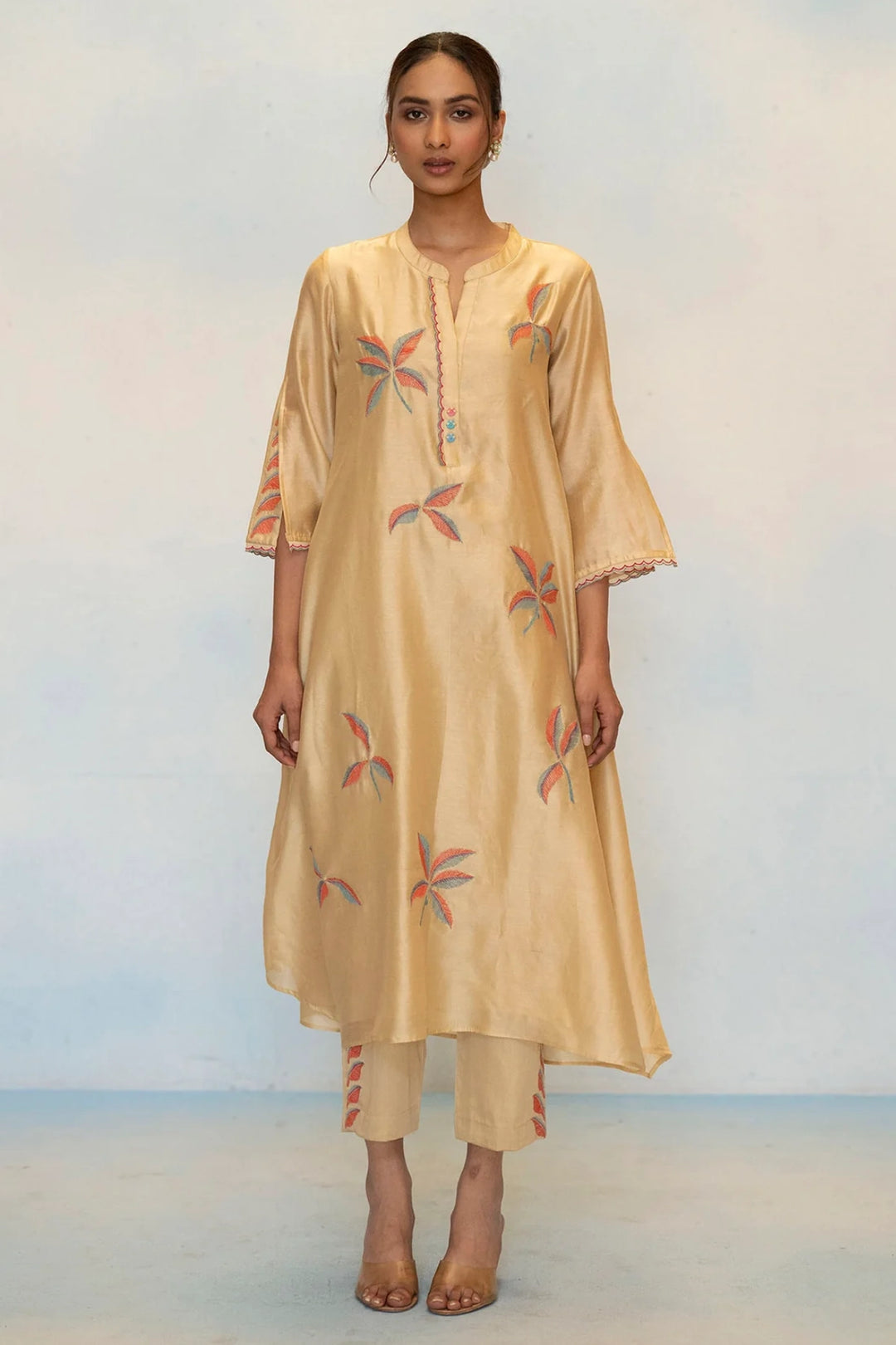 Saba Silk Chanderi Aline Kurta Set