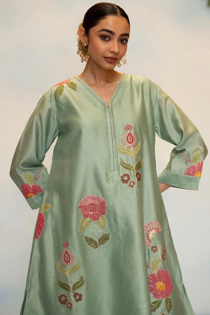 Gul Silk Chanderi Co-ord Set