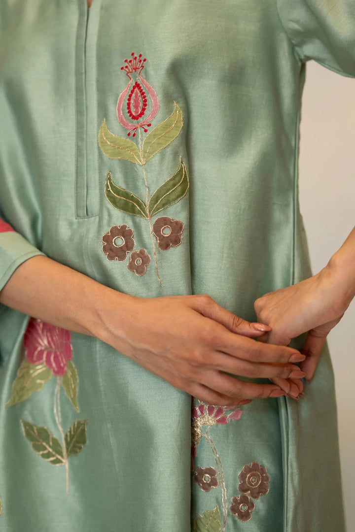 Gul Silk Chanderi Co-ord Set