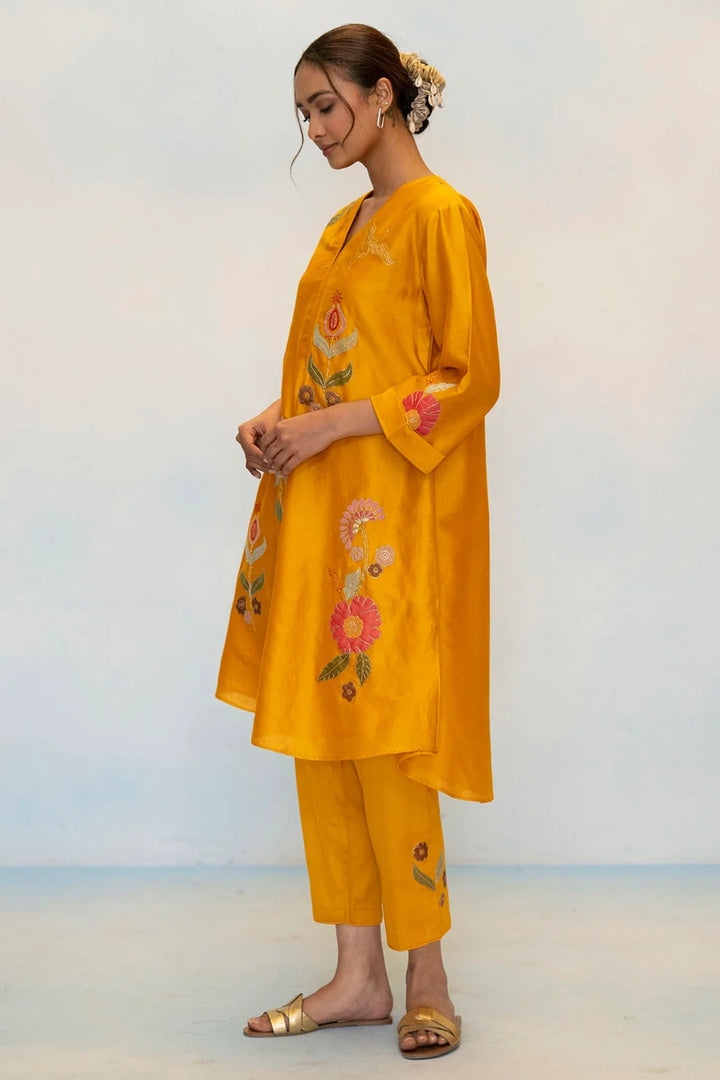 Gul Silk Chanderi Co-ord Set