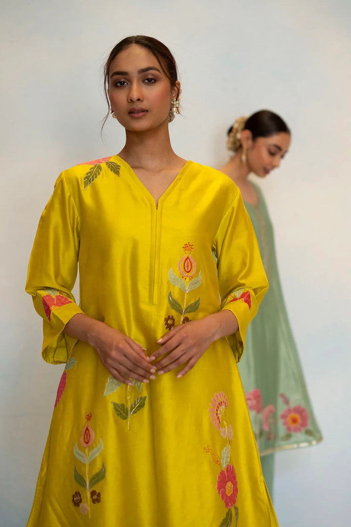 Gul Silk Chanderi Co-ord Set