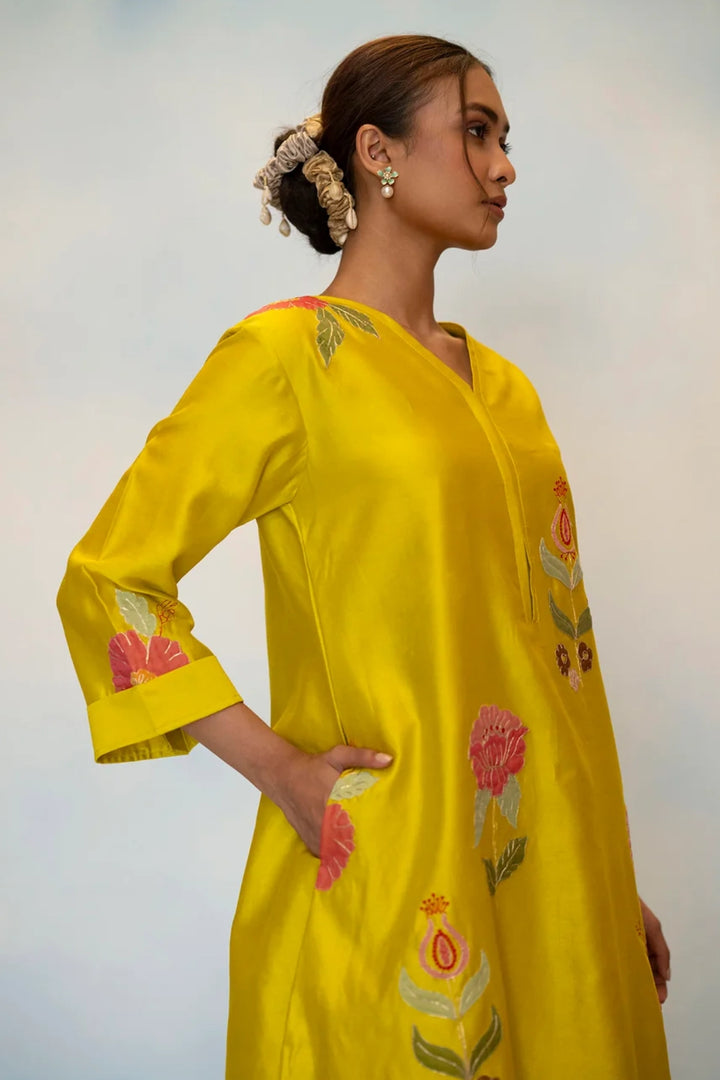Gul Silk Chanderi Co-ord Set
