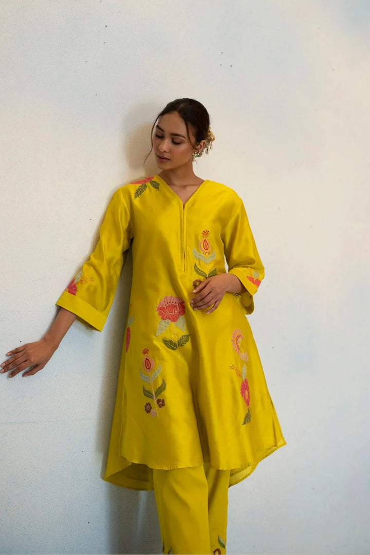 Gul Silk Chanderi Co-ord Set