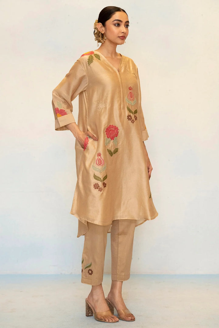 Gul Silk Chanderi Co-ord Set