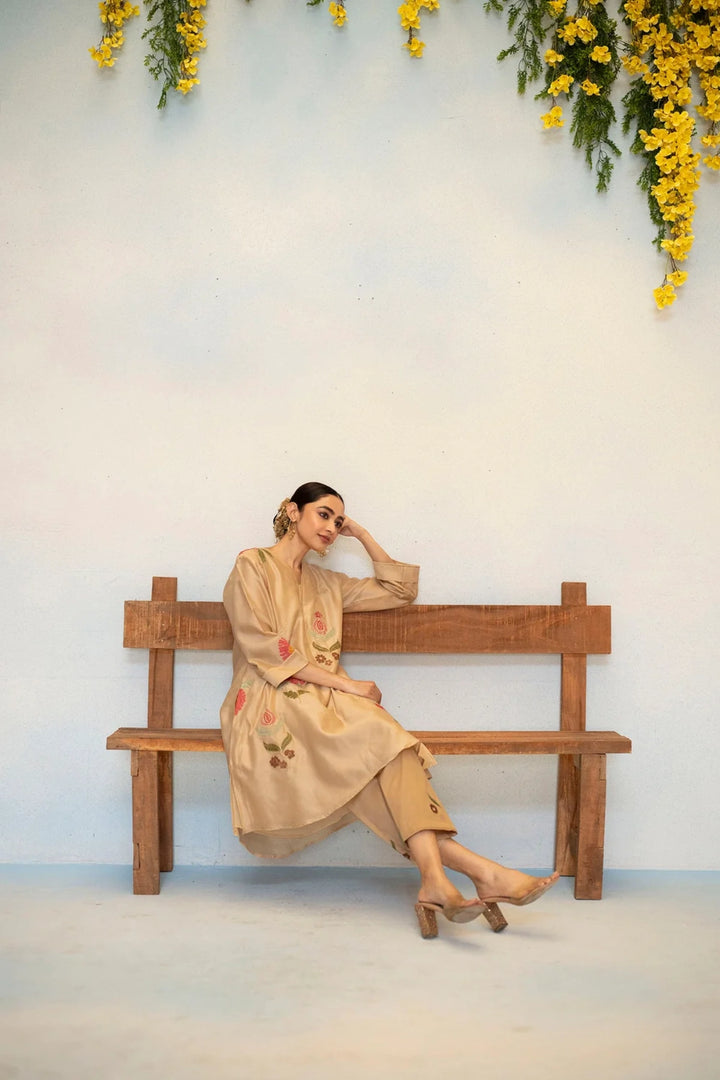 Gul Silk Chanderi Co-ord Set