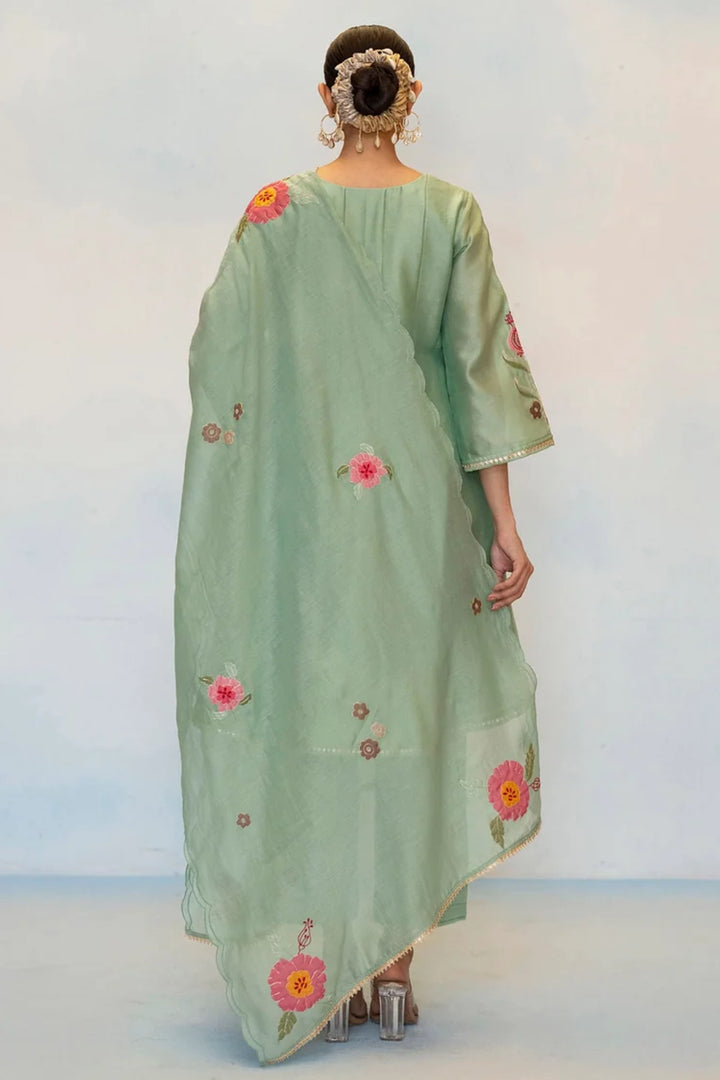 Gul Silk Chanderi Anarkali Set