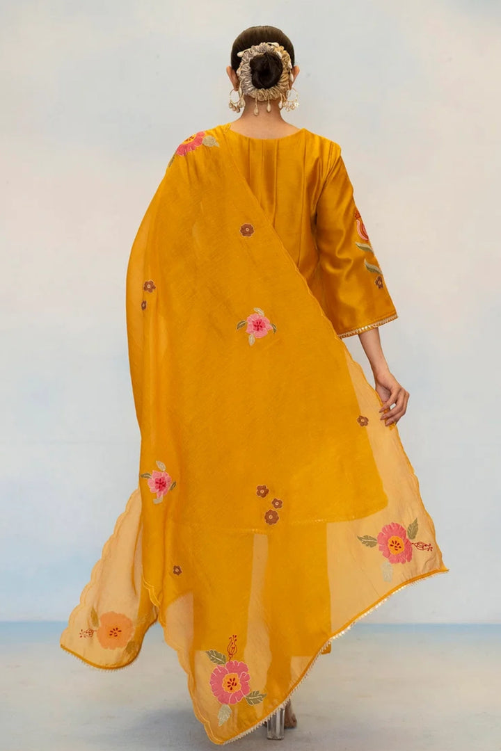 Gul Silk Chanderi Anarkali Set