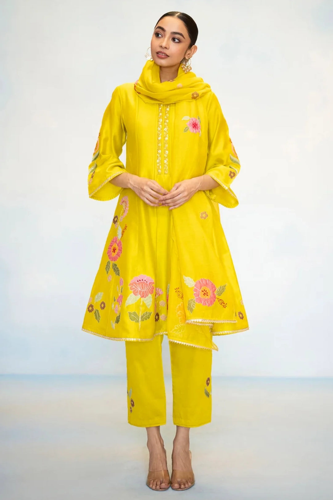 Gul Silk Chanderi Anarkali Set