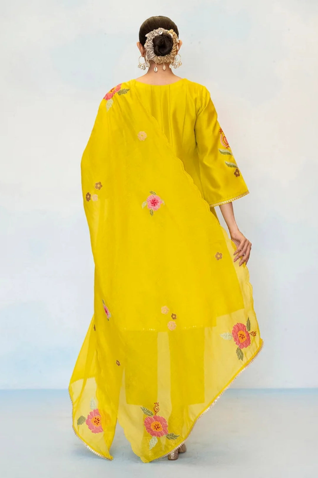 Gul Silk Chanderi Anarkali Set