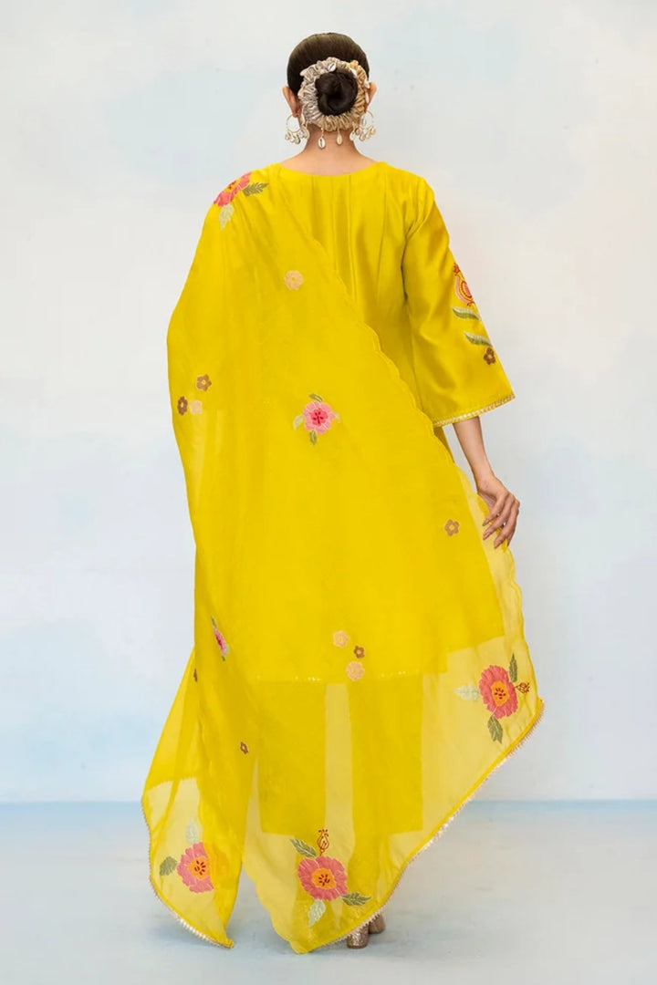 Gul Silk Chanderi Anarkali Set