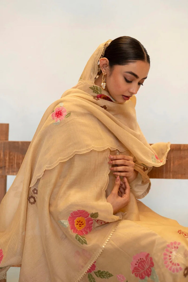 Gul Silk Chanderi Anarkali Set