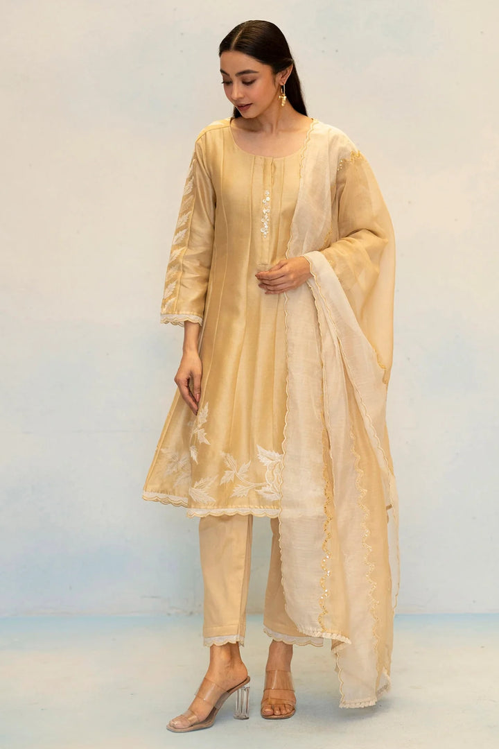 Seher Silk Chanderi Anarkali Set