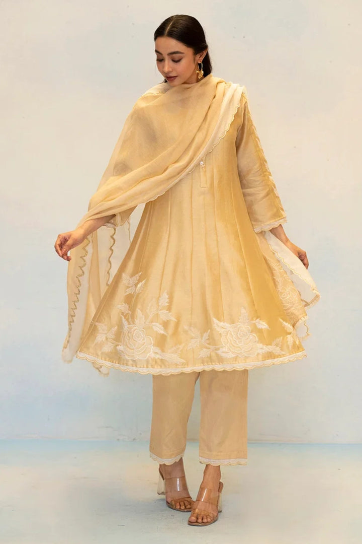 Seher Silk Chanderi Anarkali Set