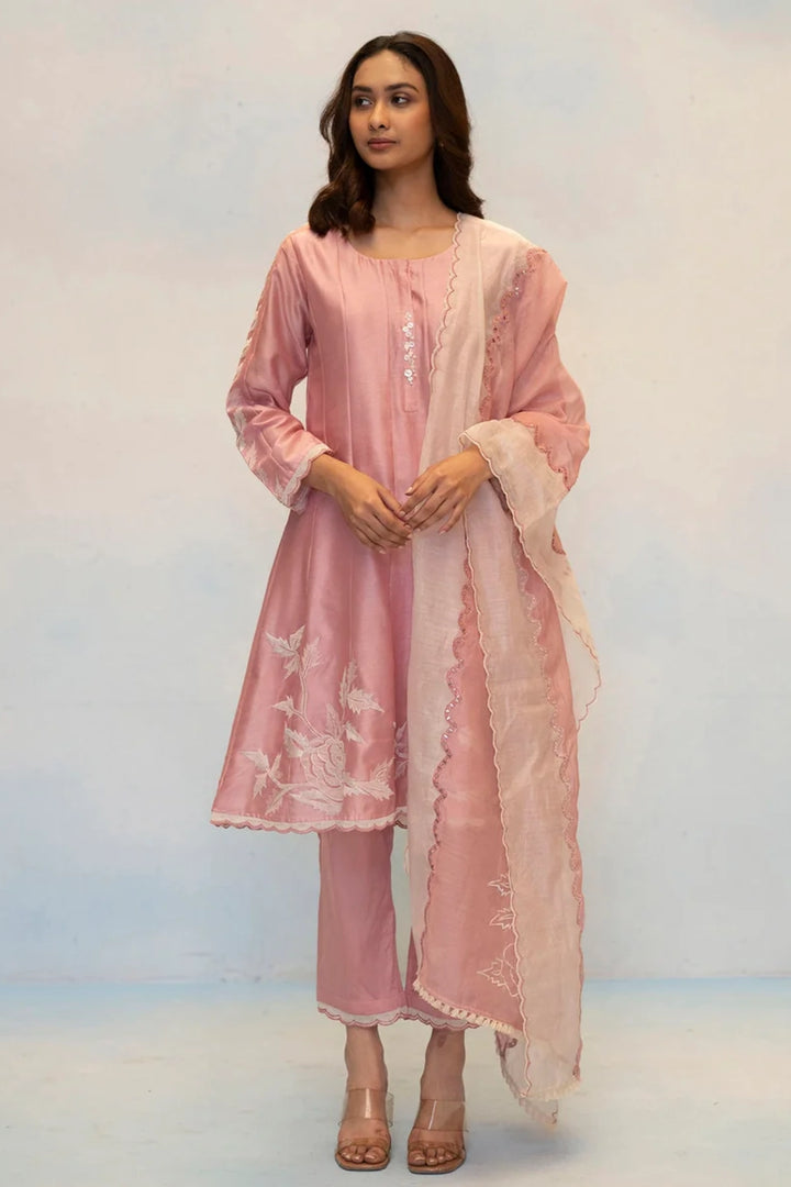 Seher Silk Chanderi Anarkali Set