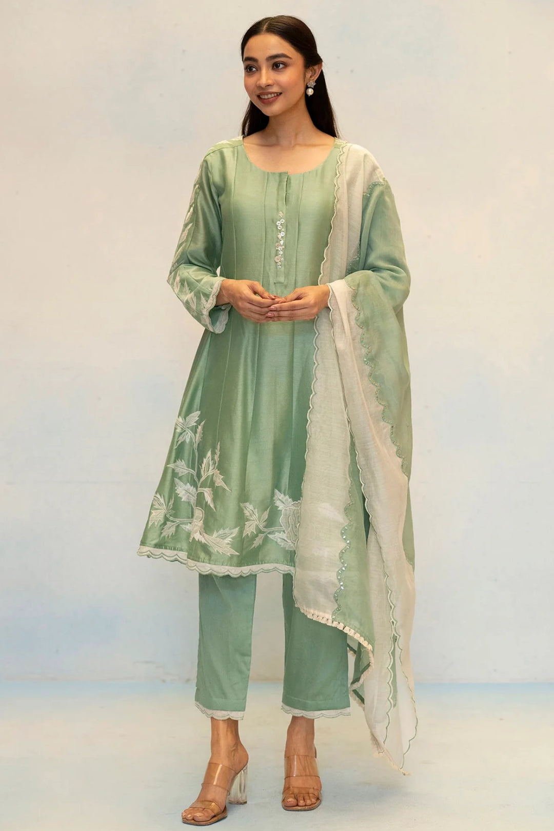 Seher Silk Chanderi Anarkali Set