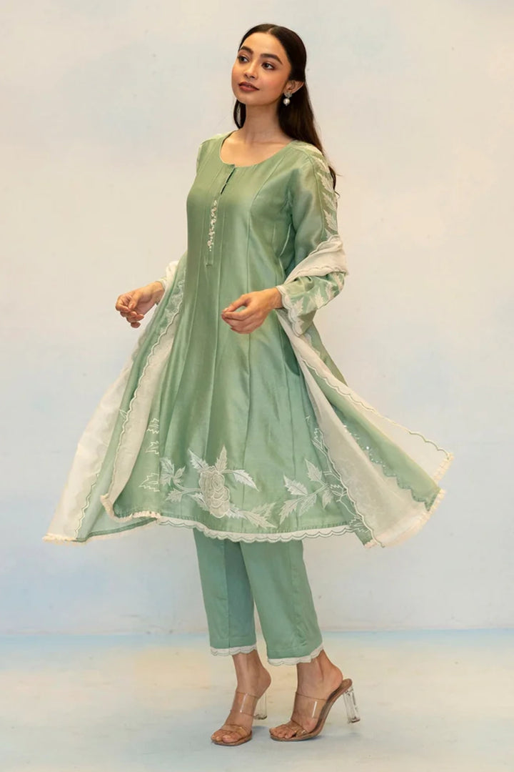 Seher Silk Chanderi Anarkali Set