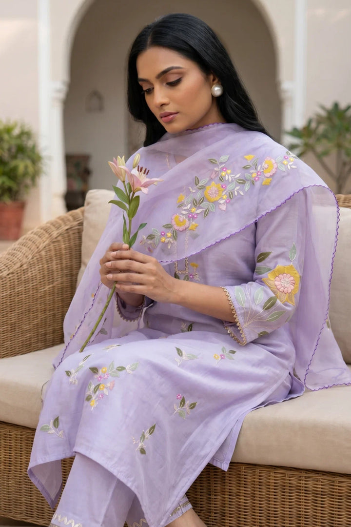 Pari Mul Chanderi Kurta Set