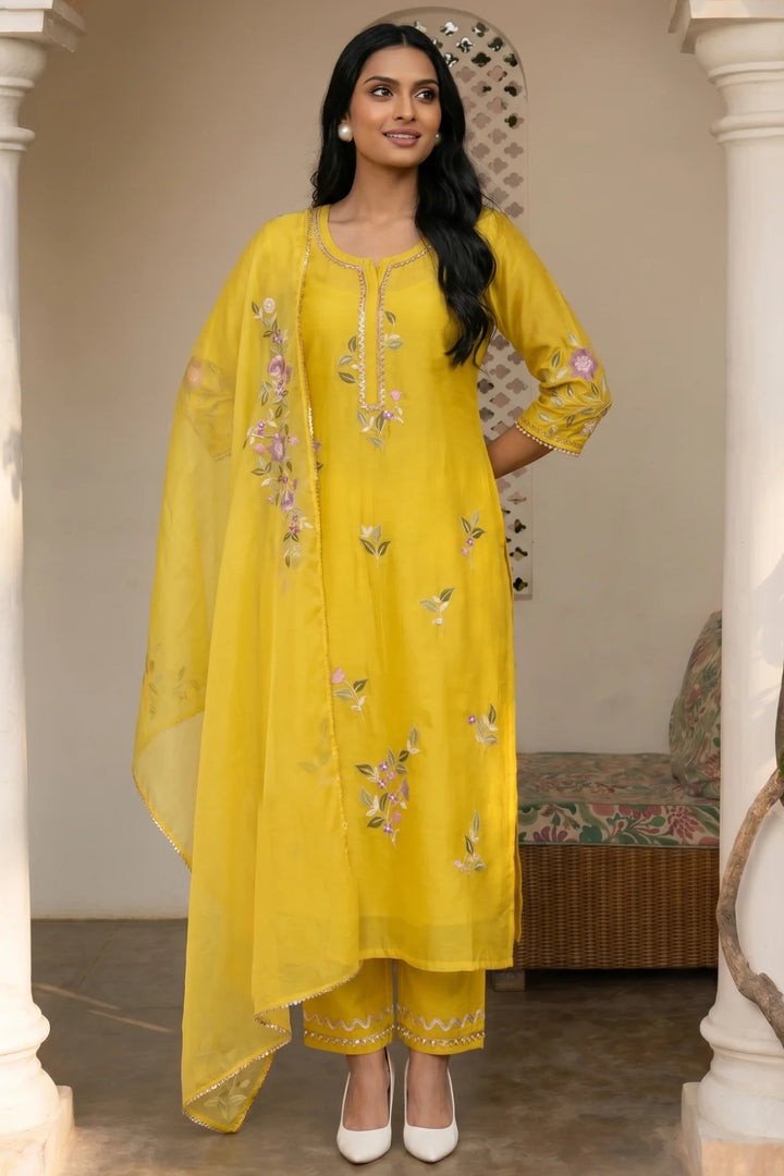Pari Mul Chanderi Kurta Set