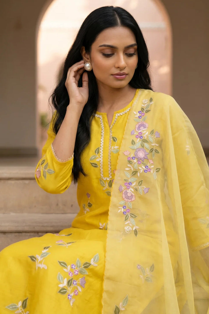 Pari Mul Chanderi Kurta Set