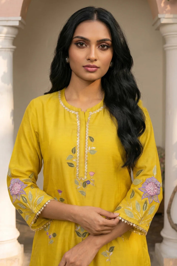 Pari Mul Chanderi Kurta Set