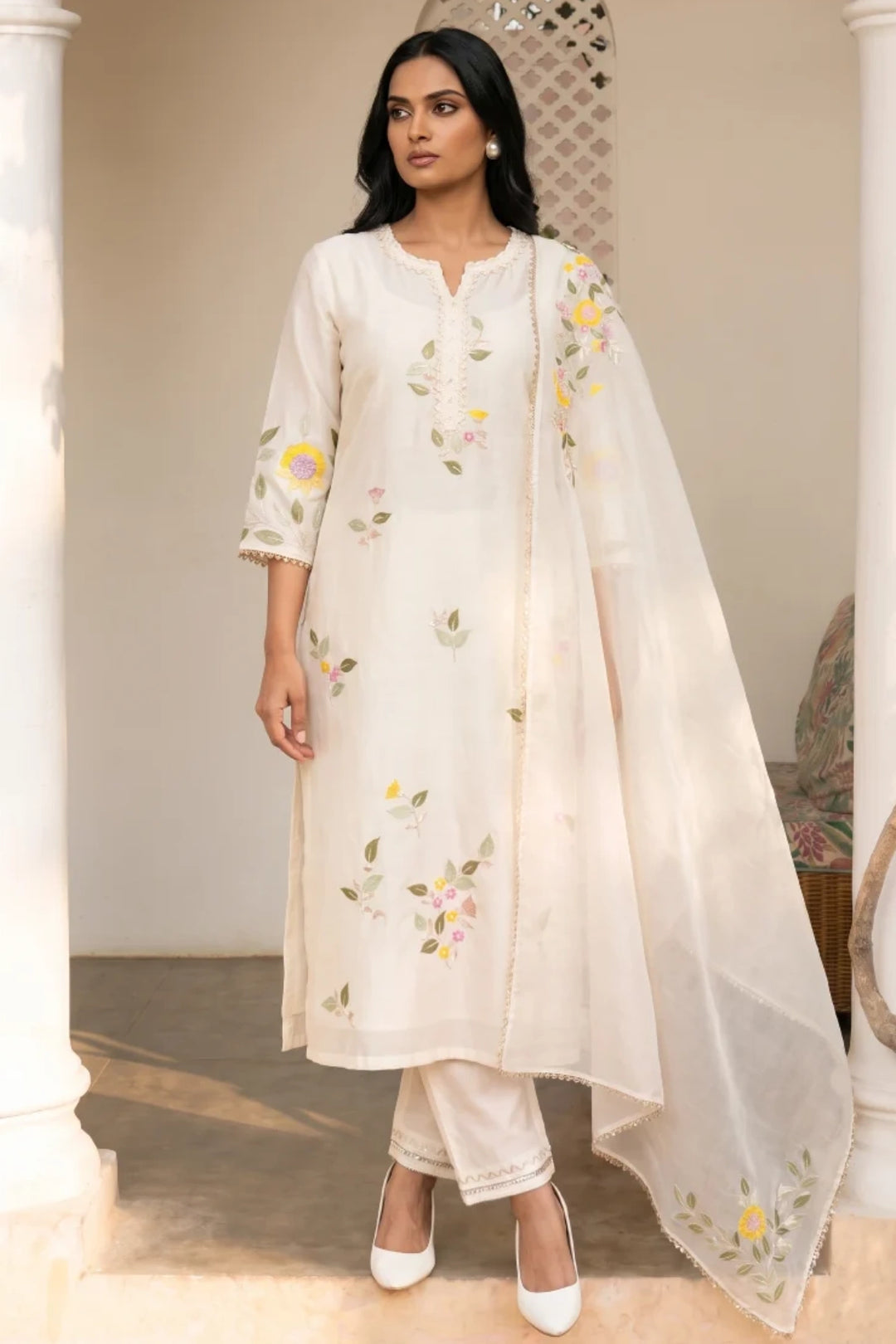 Pari Mul Chanderi Kurta Set