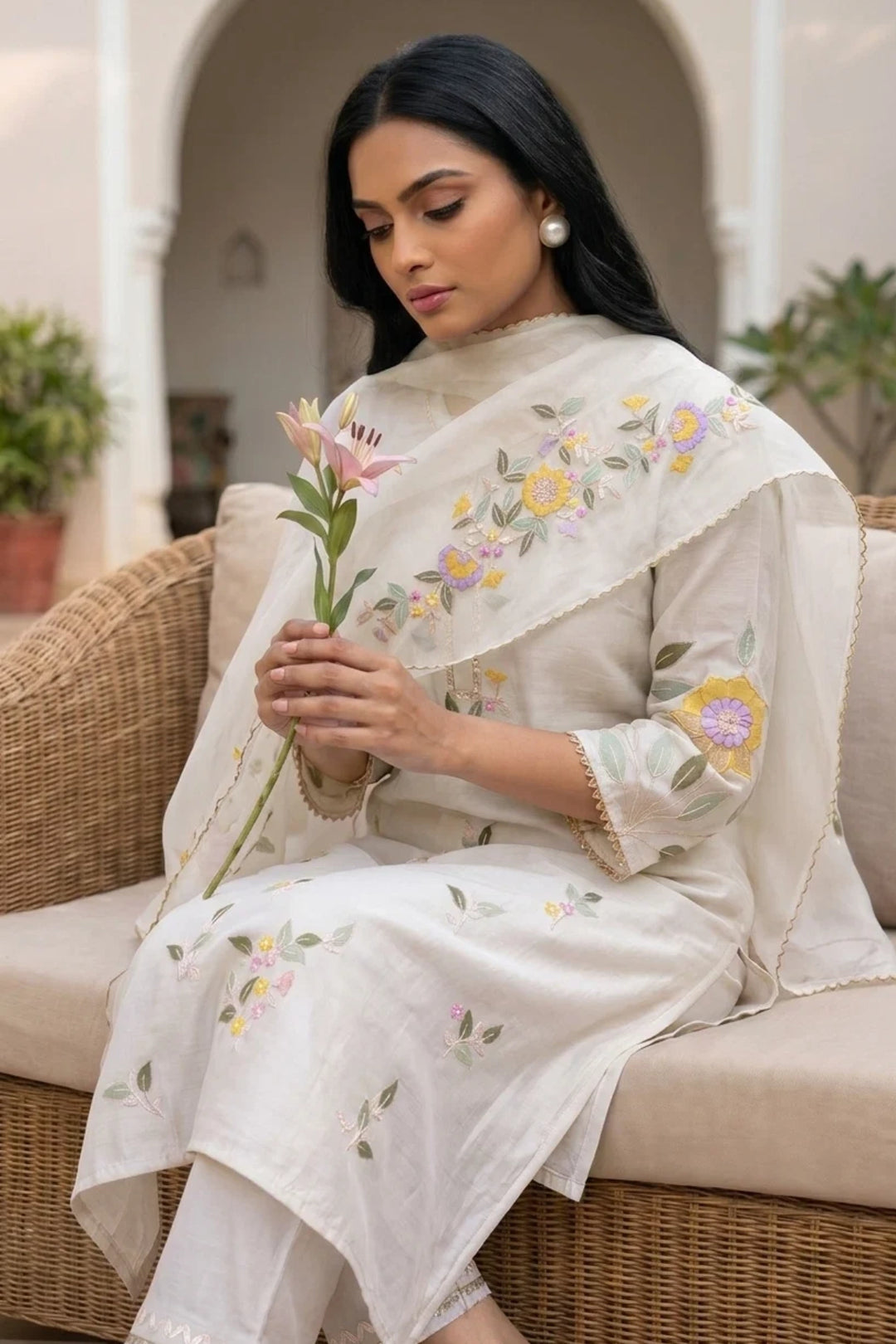 Pari Mul Chanderi Kurta Set