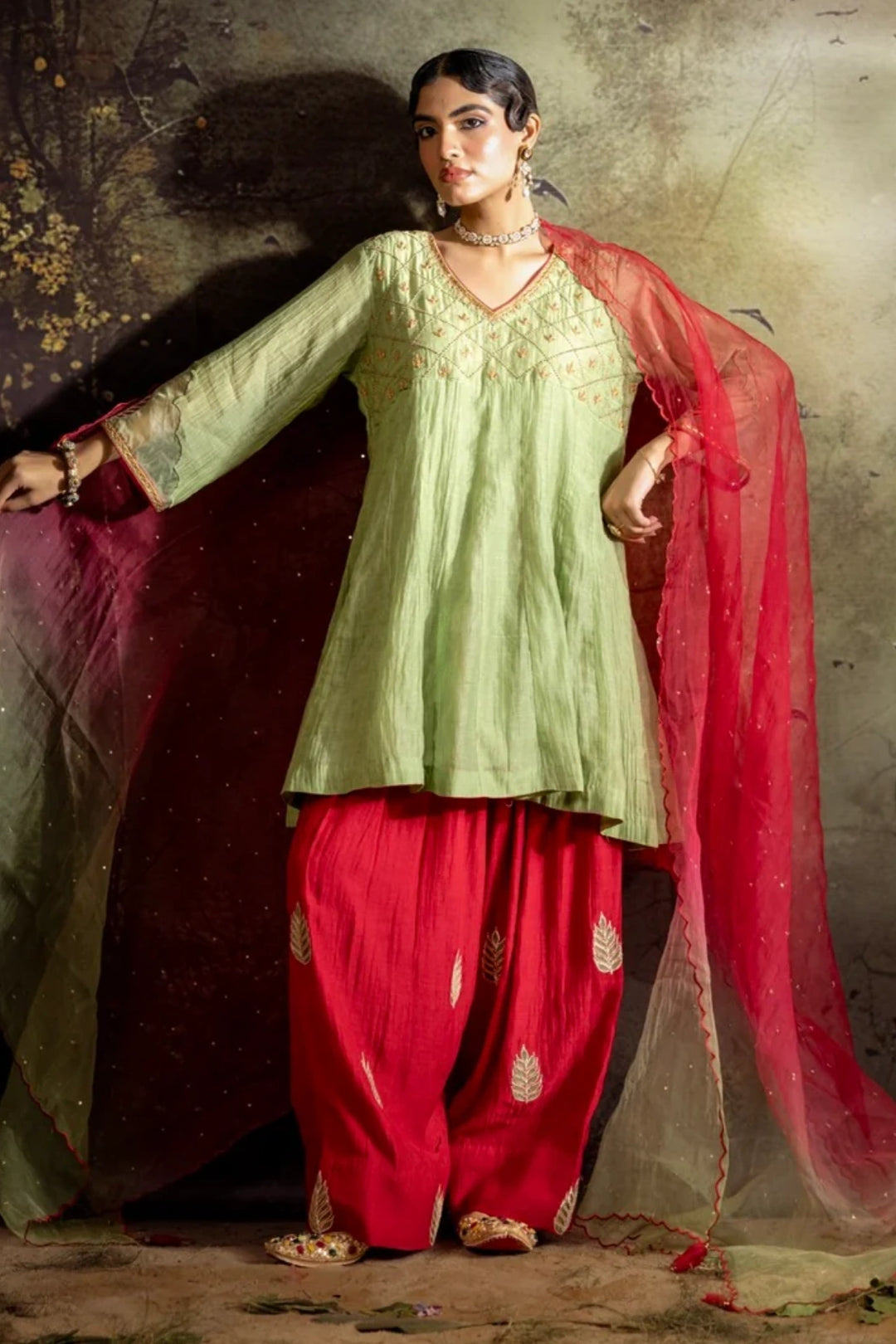 Elaichi Green Farshi Kurta Set