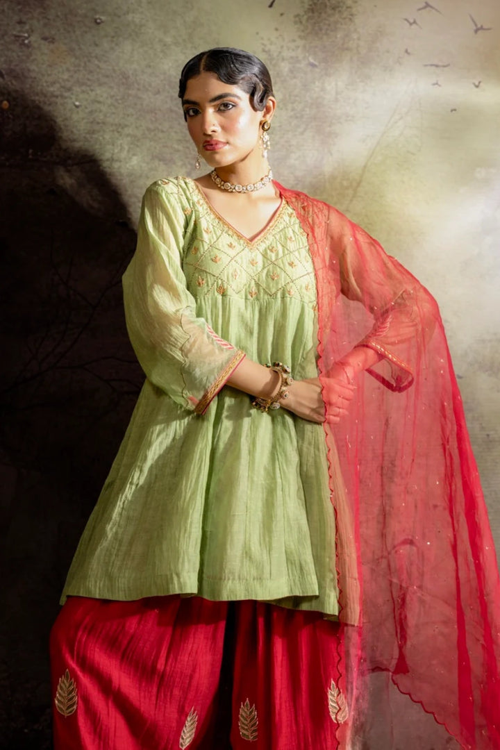 Elaichi Green Farshi Kurta Set