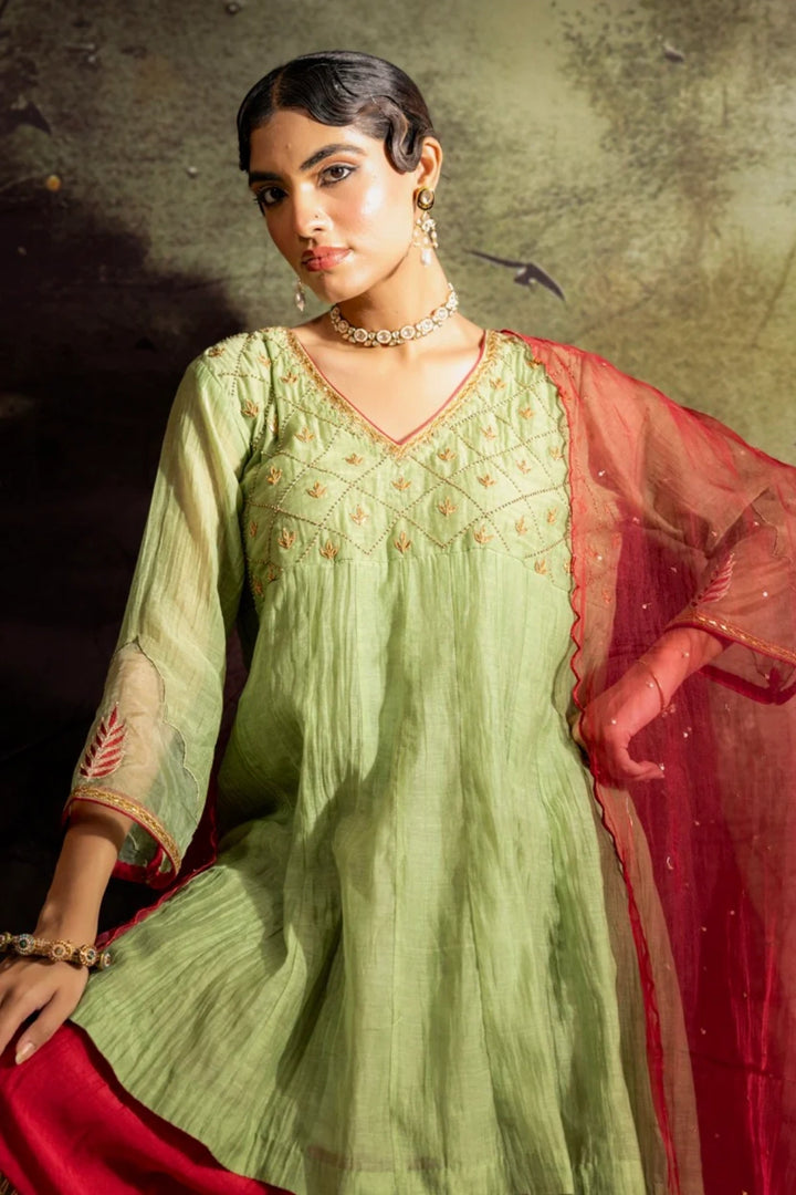 Elaichi Green Farshi Kurta Set