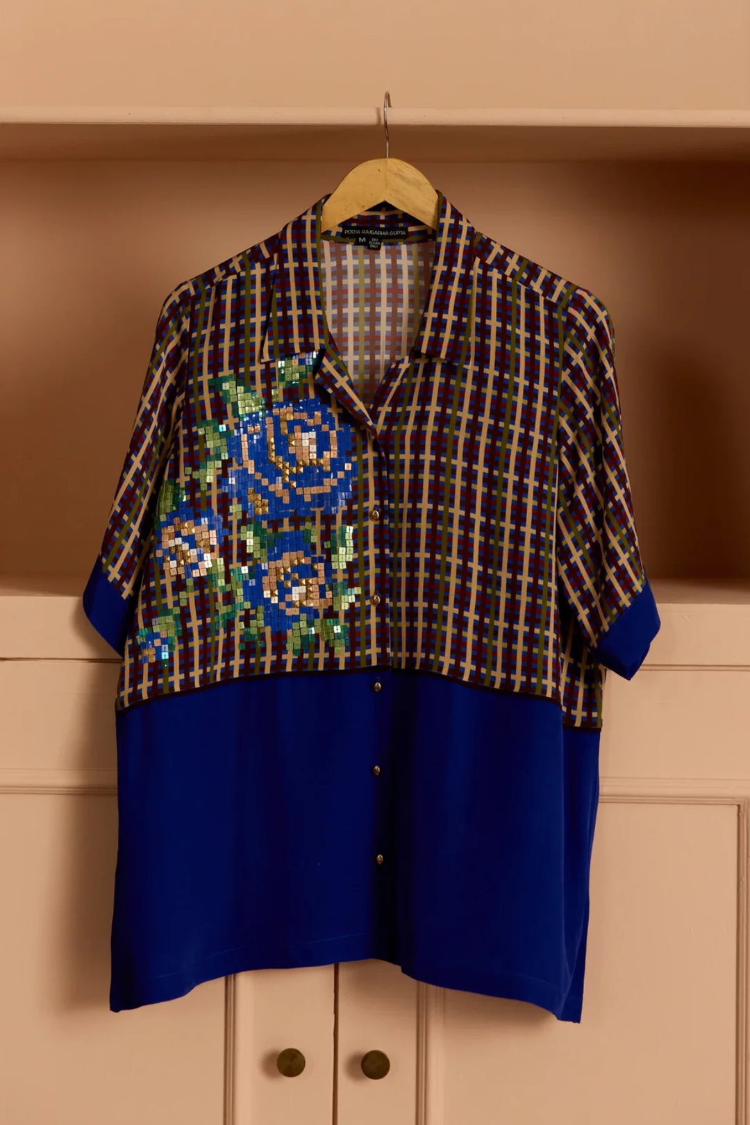 Blue Half N Half Shirt
