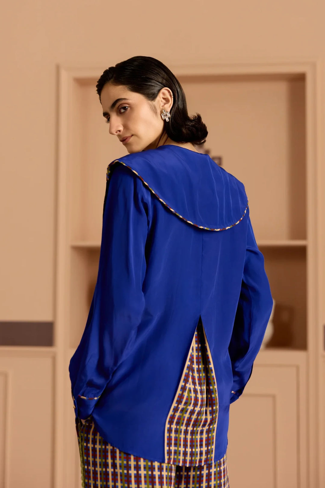 Blue Peter Pan Collar Shirt