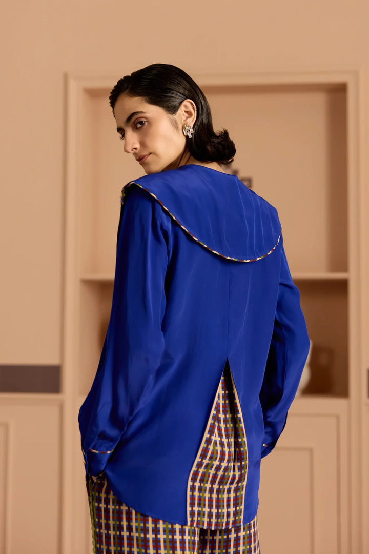 Blue Peter Pan Collar Shirt