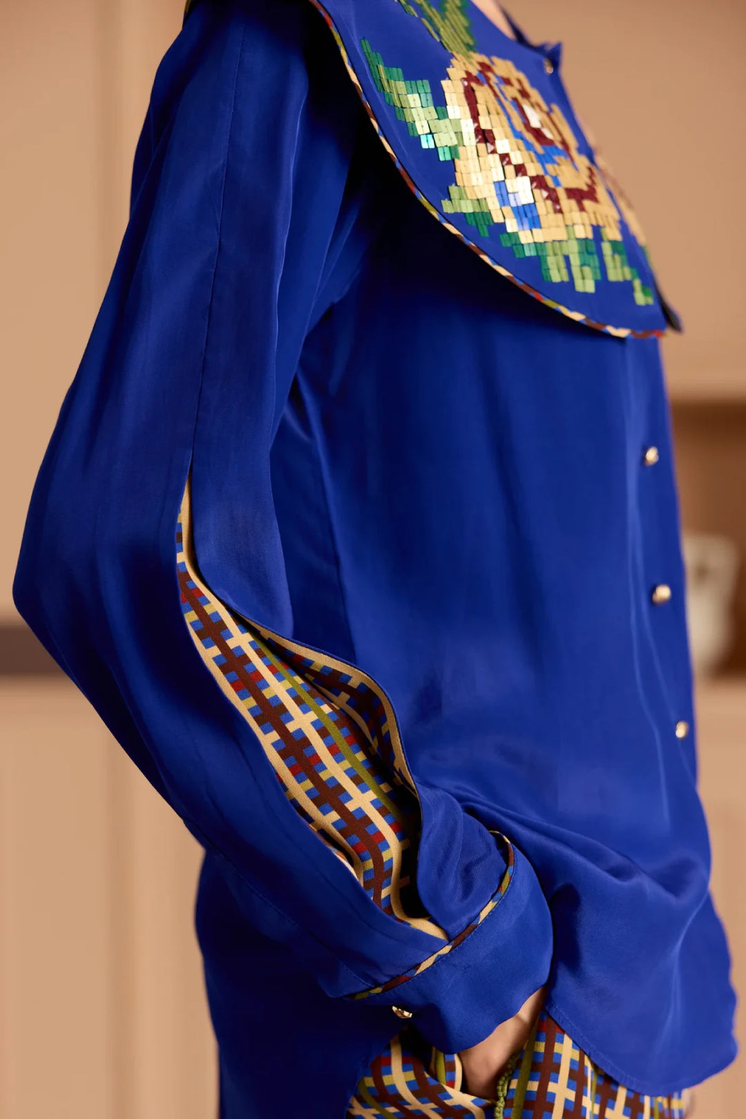 Blue Peter Pan Collar Shirt
