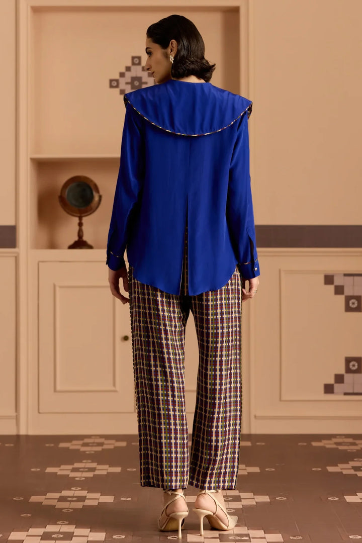 Blue Peter Pan Collar Shirt