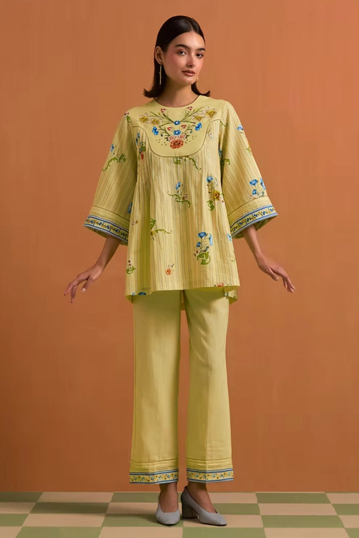 Verdant Yoke Top And Trouser Set