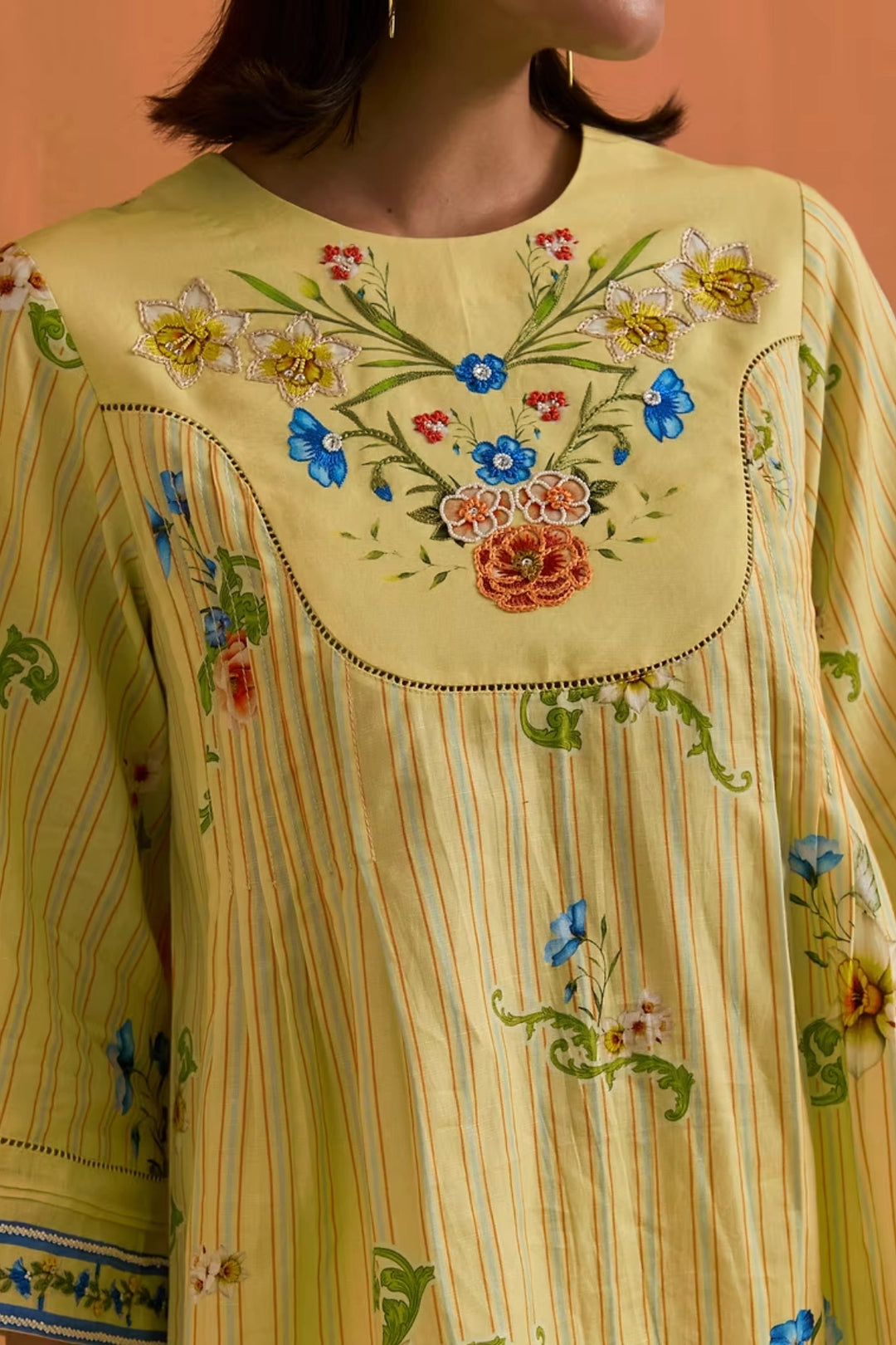 Verdant Yoke Top And Trouser Set